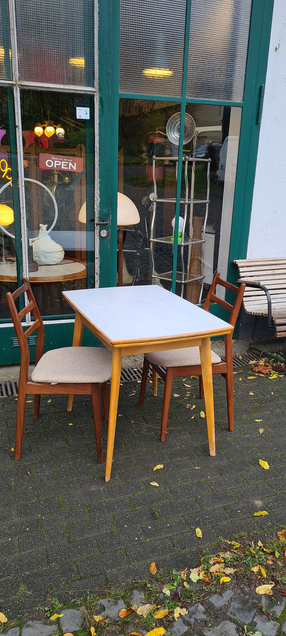 Thumbnail: Vintage Tisch Küchentisch Mid Century 60er Ausziehbar