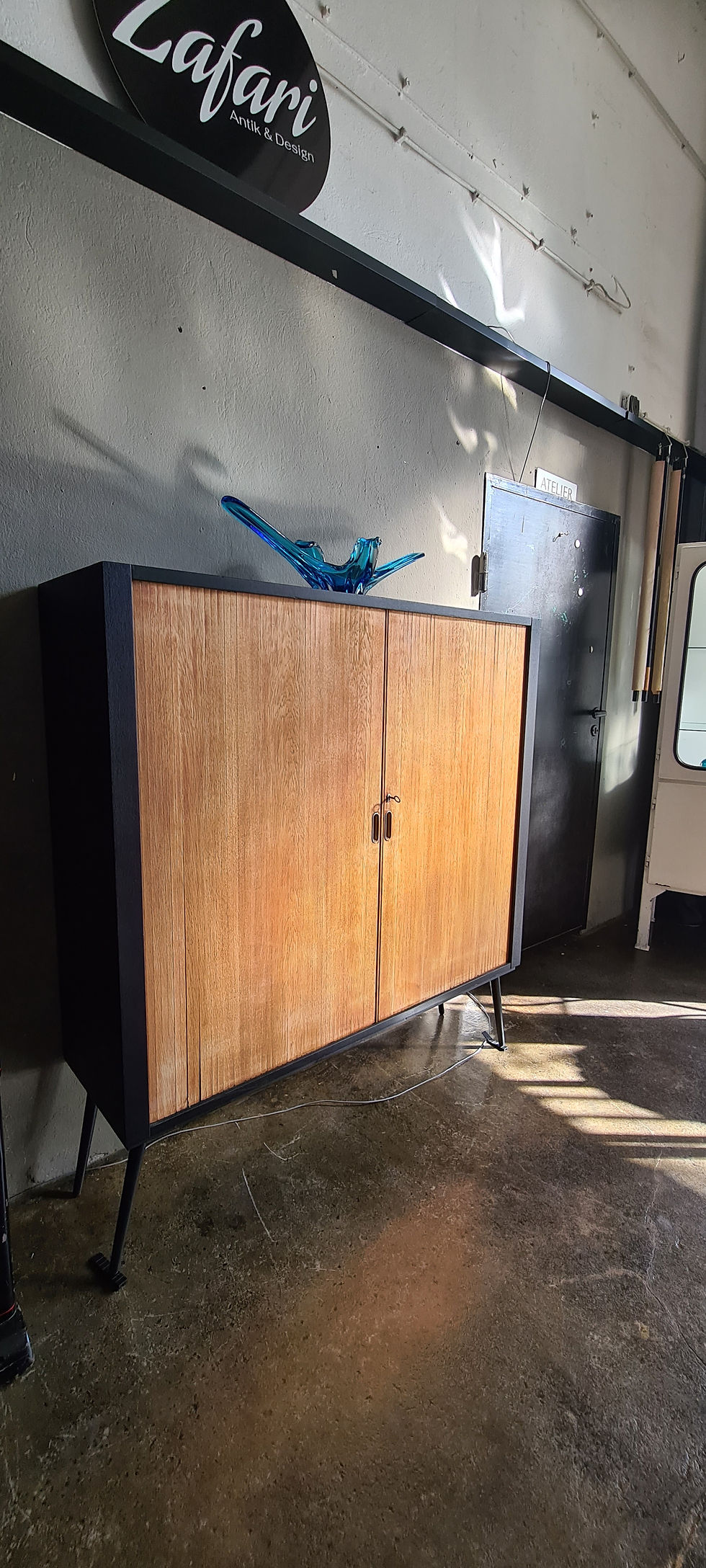 Miniaturbild: Highboard Regal/ Rolladen-Schrank Vintage 60er Jahre