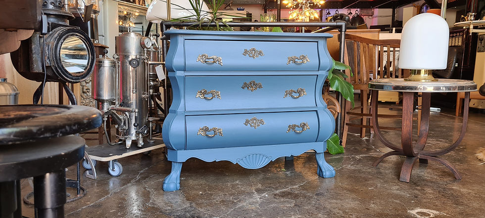 Miniaturbild: alte Barock Stil Kommode "Blaupause" Vollholz Vintage