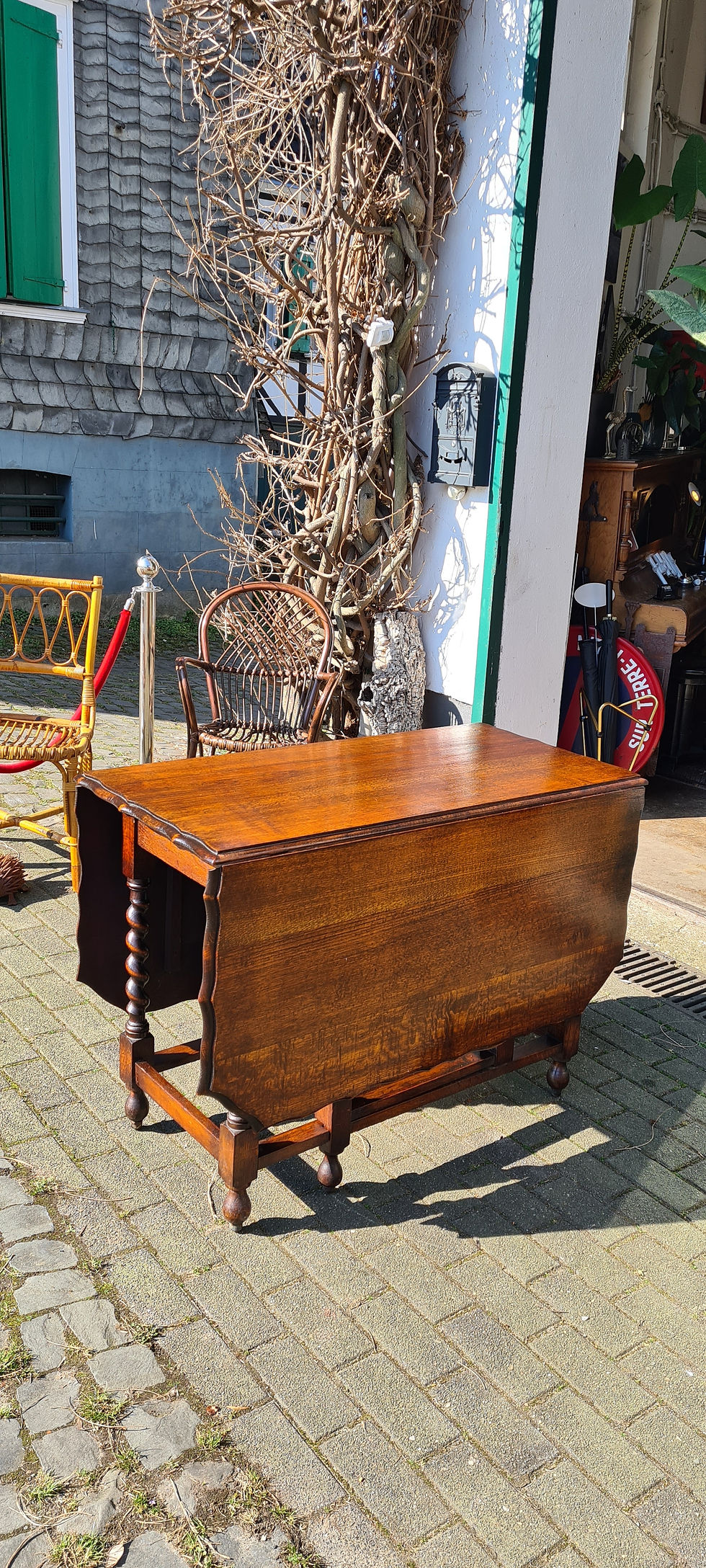 Miniaturbild: Antik Gateleg Tisch Eiche massiv klappbar England