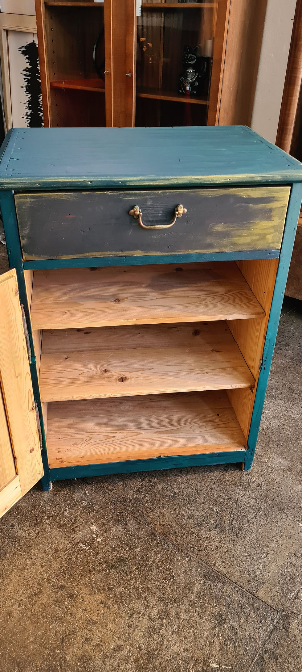 Miniaturbild: Antik Weichholzschrank Kommode  94cm hoch / 70cm breit