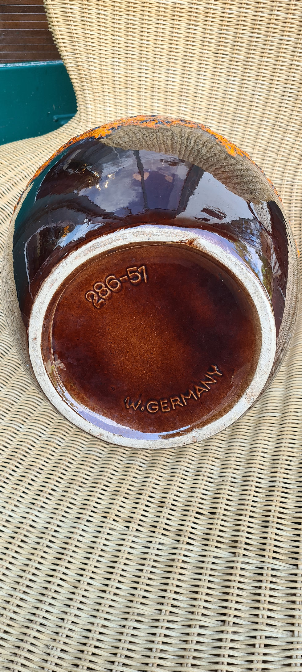 Miniaturbild: große Scheurich Fat Lava Vase rot Keramik Bodenvase