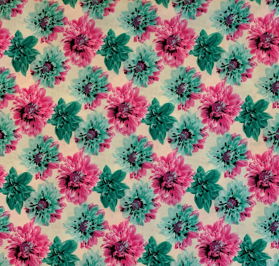 Jade and Pink Floral Design