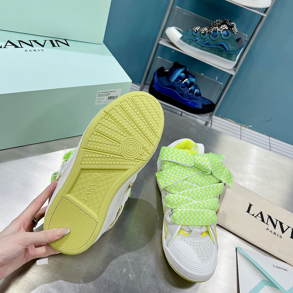 Miniatura: Lanvin Leather Curb Green/Yellow