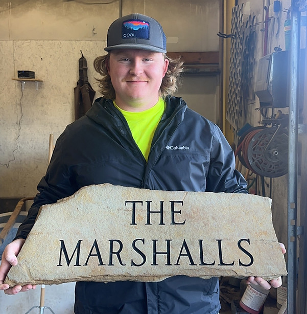 Stone Sign Engraved Auburn Kentucky