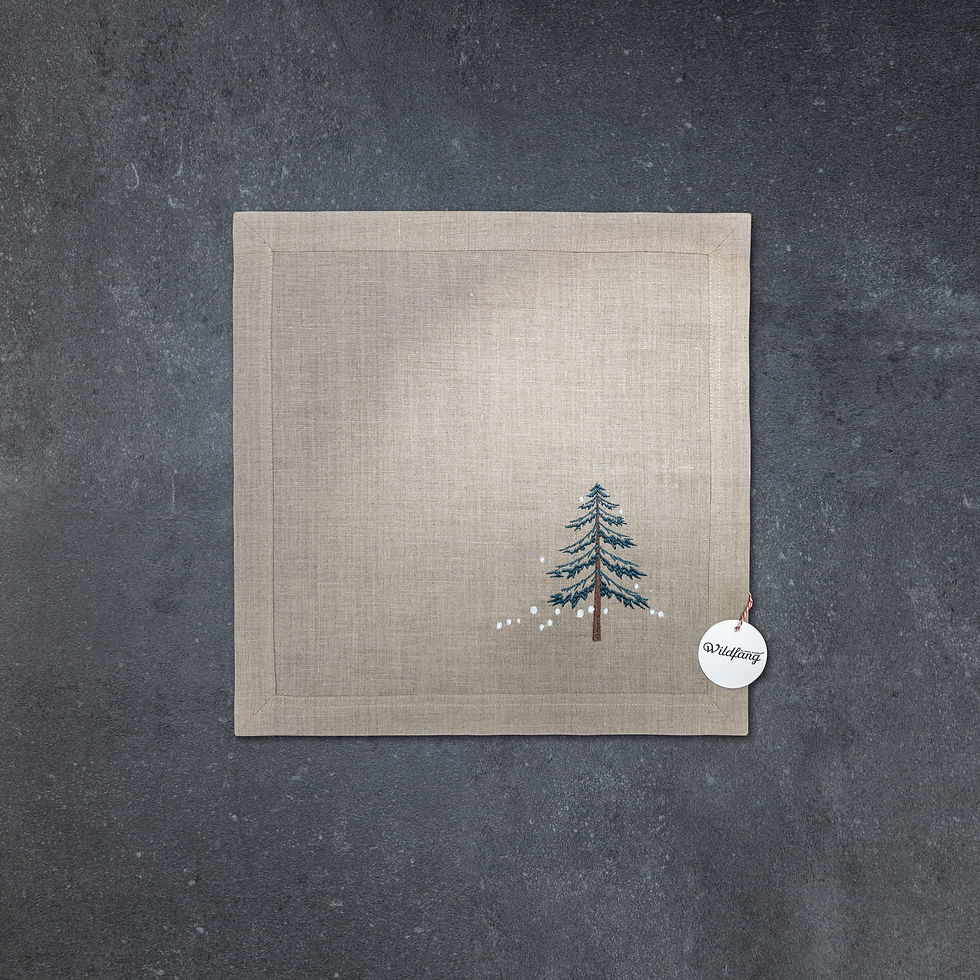 Thumbnail: Serviette Leinen Tannenbaum