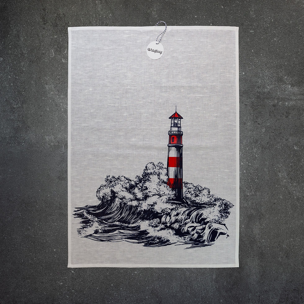 Miniaturbild: Halbleinen Geschirrtuch LEUCHTTURM