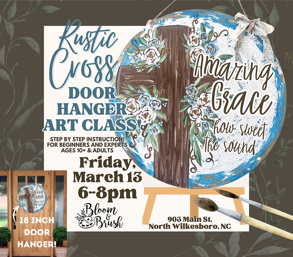 Rustic Cross Door Hanger Art Class!