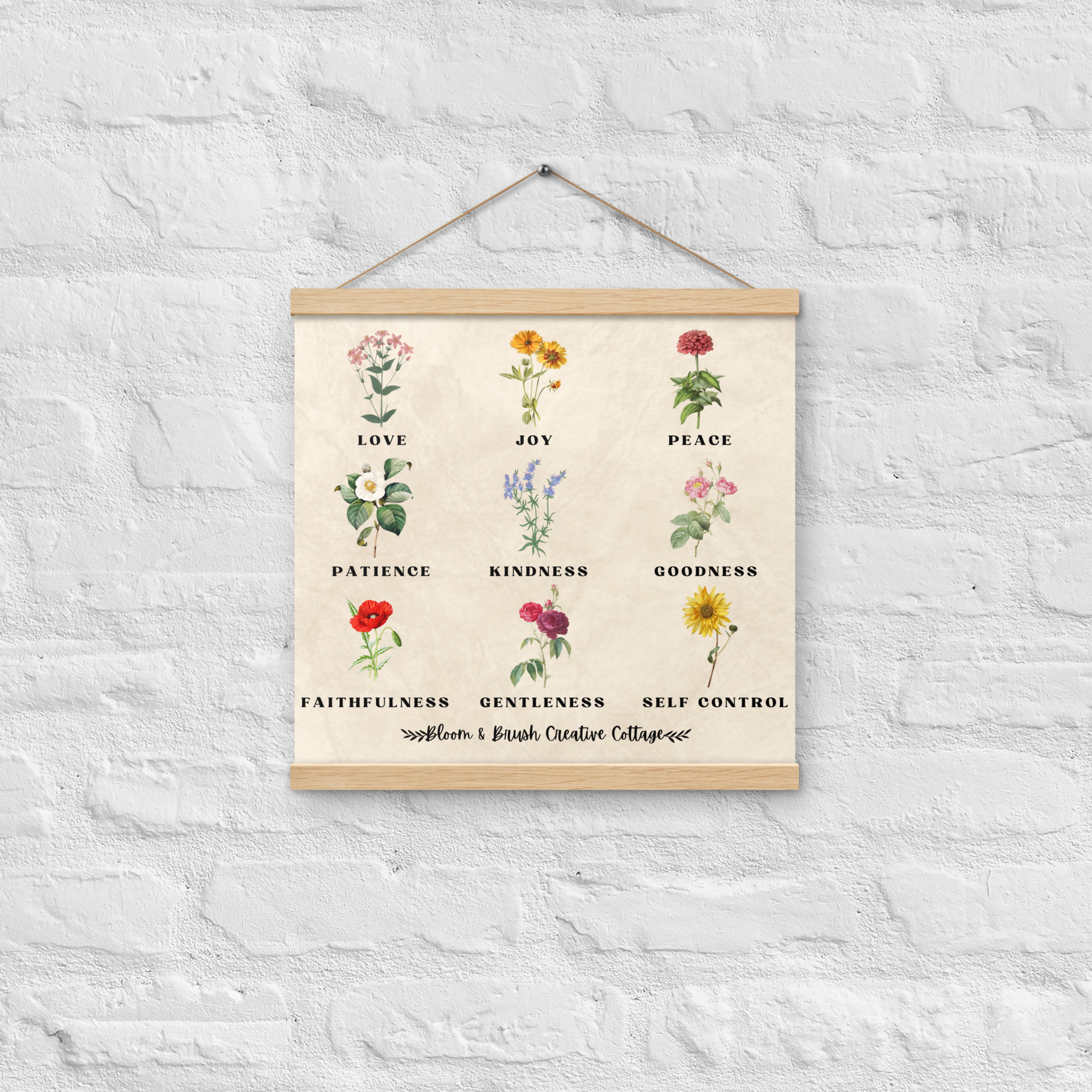 Fruit of the Spirit Poster with Wood Hanger