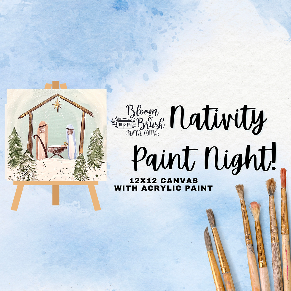  Nativity Acrylic Painting Class!