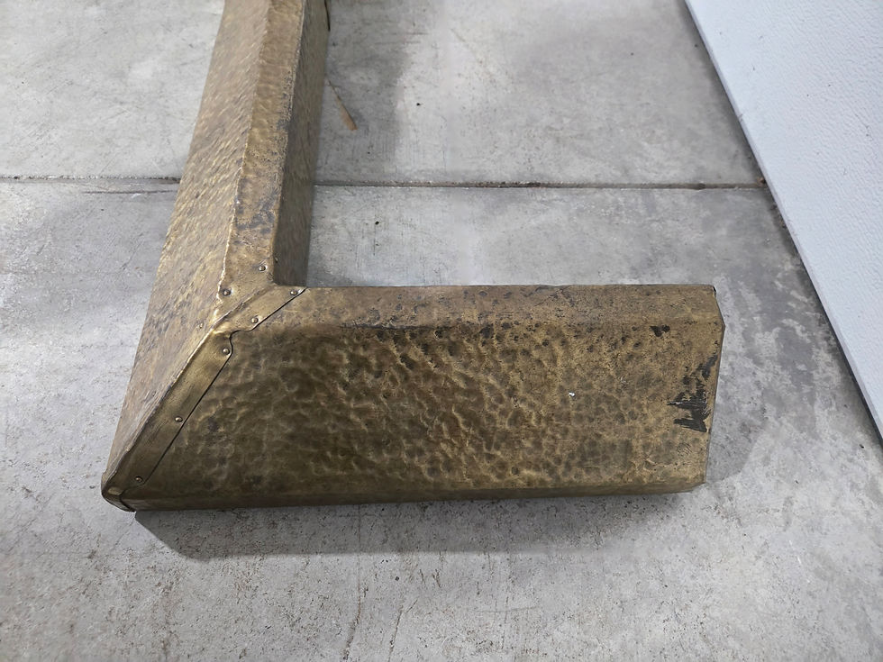 Thumbnail: Antique Brass Clad Fireplace Hearth Surround