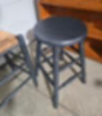 Thumbnail: 4 Bar Stools Navy Blue (2 with Backs)
