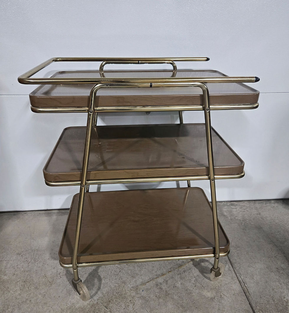 Thumbnail: MCM Cosco Metal 3 Tier Rolling Bar Cart Expandable