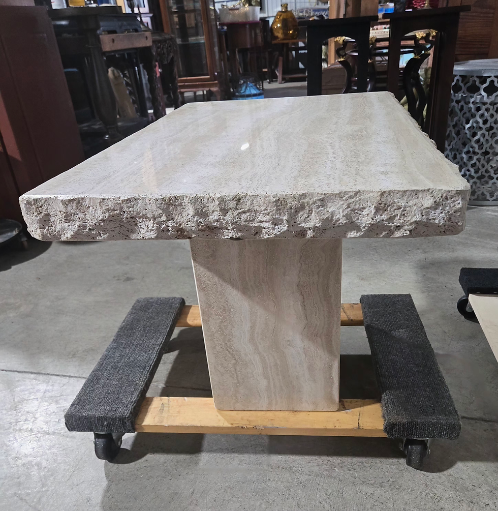 Thumbnail: Travertine Stone Side Table