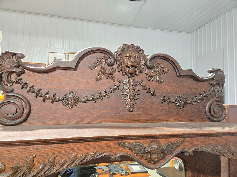 Thumbnail: Beautiful Antique Oak Buffet
