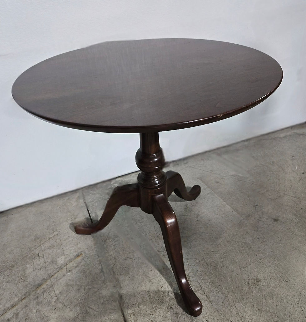 Thumbnail: Vintage Round Mahogany Tilt Table