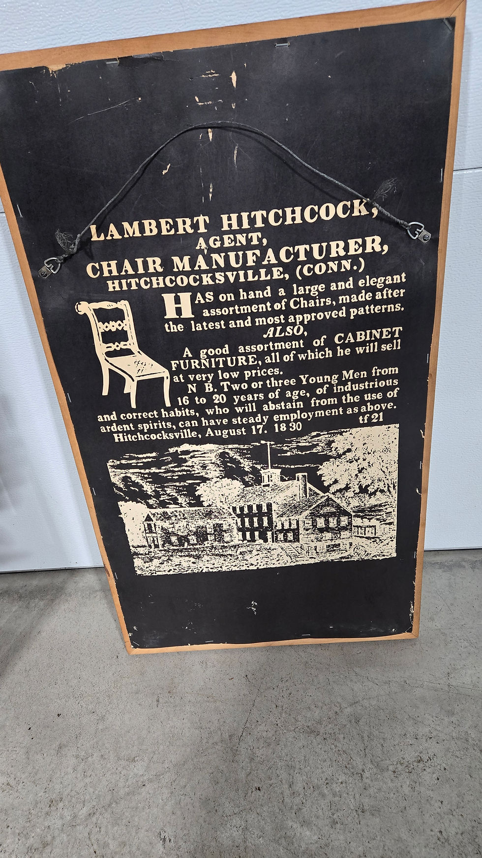 Thumbnail: Lambert Hitchcock Mirror Federal Style Trumeau Eglomise Still Life Stencil