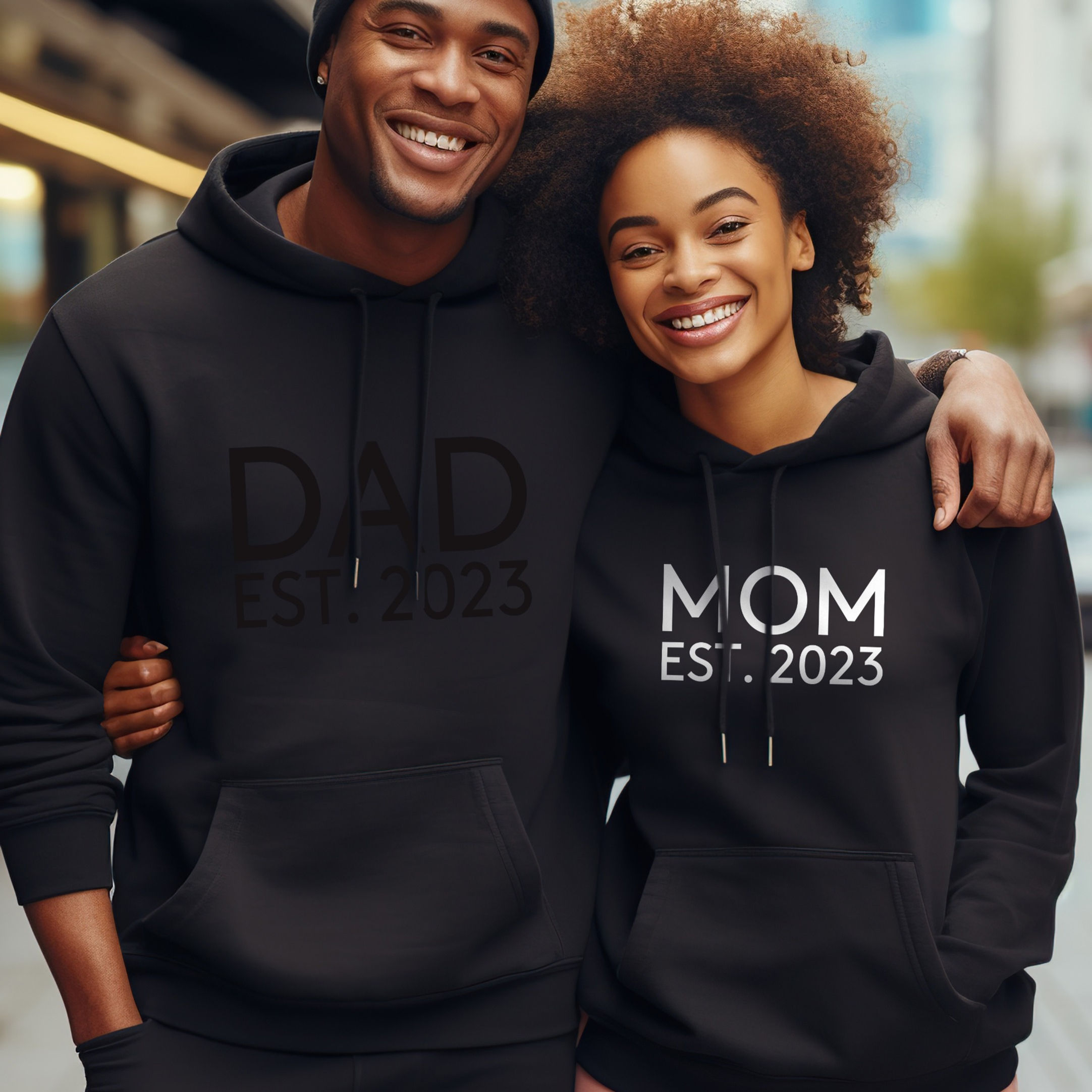 Est. Mom Black Hoodie