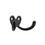 Miniatura: CABIDE GANCHO DUPLO PRETO HORIZONTAL PCT 2 UN CHAPOLIM