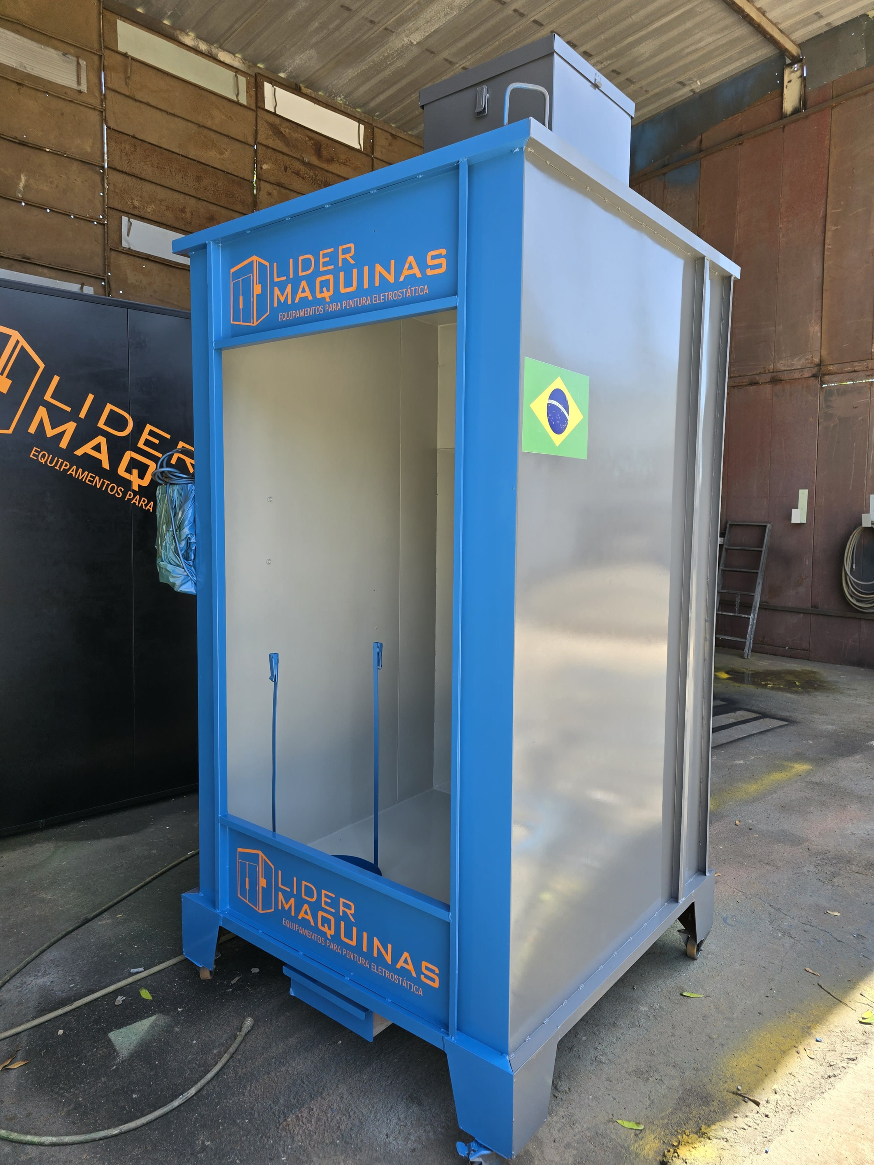 Cabine de Pintura a Pó Eletrostática Frontal