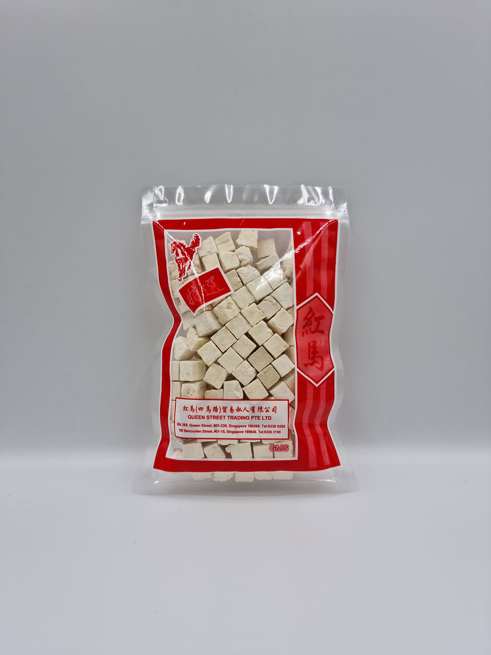 Thumbnail: Premium Chinese Tuckahoe Cubes in clear ziploc packaging (back)