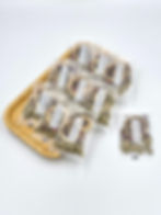 complexion whitening and slimming flower tea packs on plate