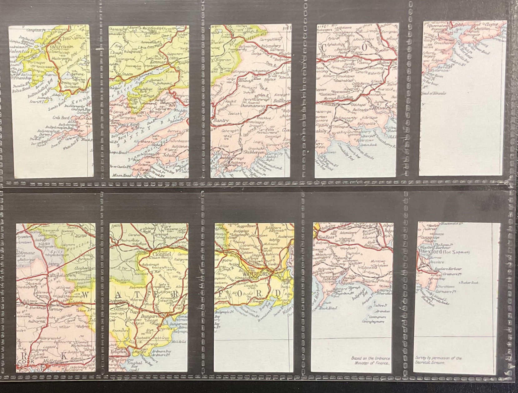 Players A Sectional Map Of Ireland + Exchange Card Cigarette Cards
