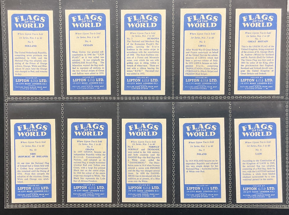 Thumbnail: Lipton Tea Flags Of The World Tea Cards