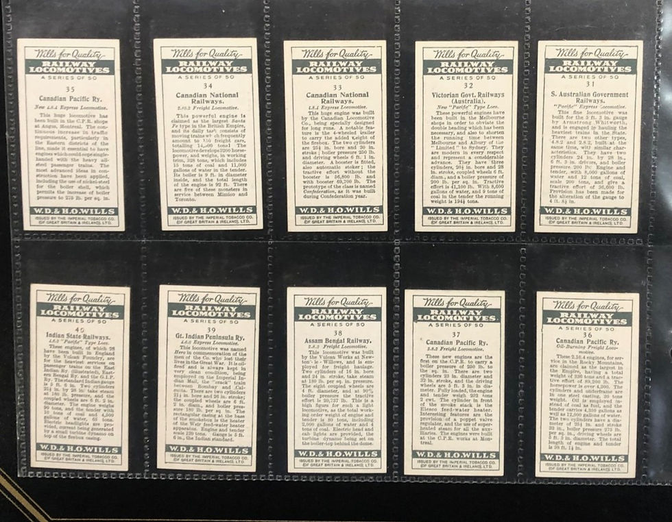 Thumbnail: Wills Railway Locomotives Cigarette Cards