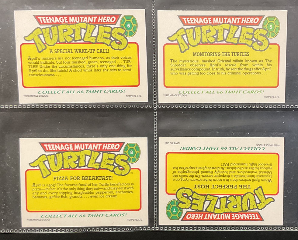 Thumbnail: Topps Gum Teenage Mutant Hero Turtles T.V Bubblegum Cards