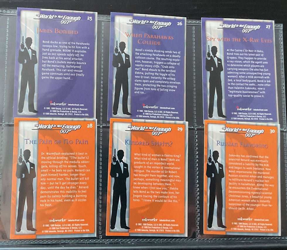 Thumbnail: Inkworks The World Is Not Enough 007 Movie Trade Cards