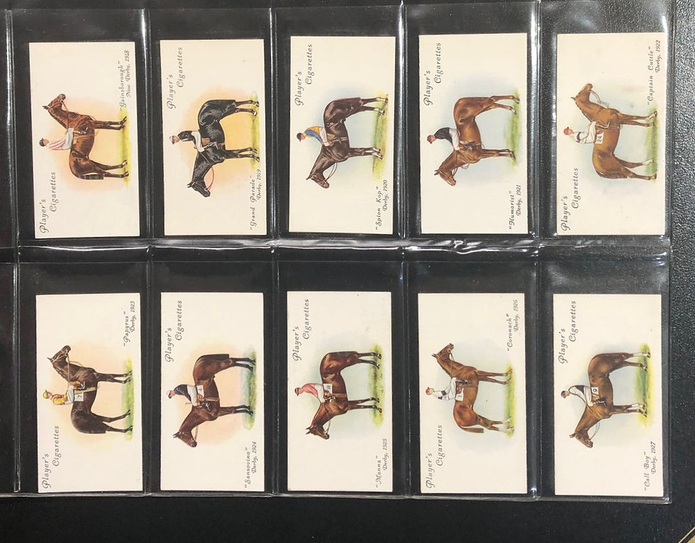 Thumbnail: Players Derby And Grand National Winners Cigarette Cards