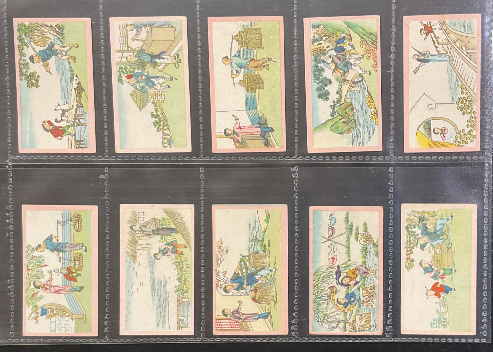 British American Tobacco B.A.T Atlas Chinese Trades Set 6 Cigarette Cards