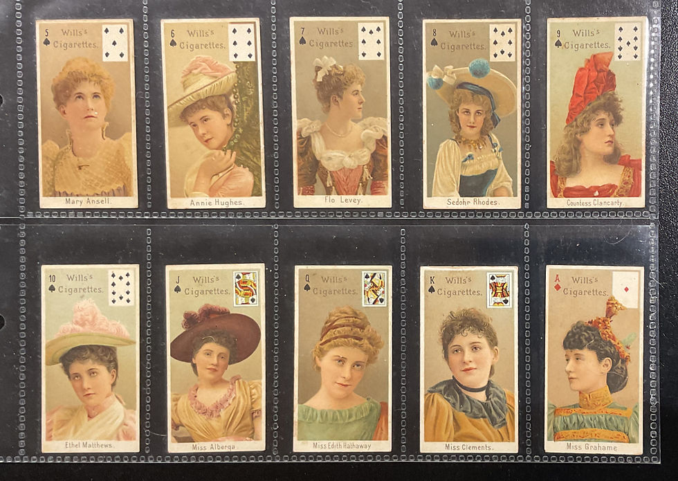 Thumbnail: Wills Actresses Brown Back Cigarette Cards