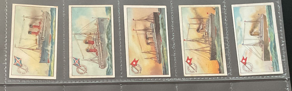 Thumbnail: British American Tobacco Ships & Their Pennants Plain Back Cigarette Cards