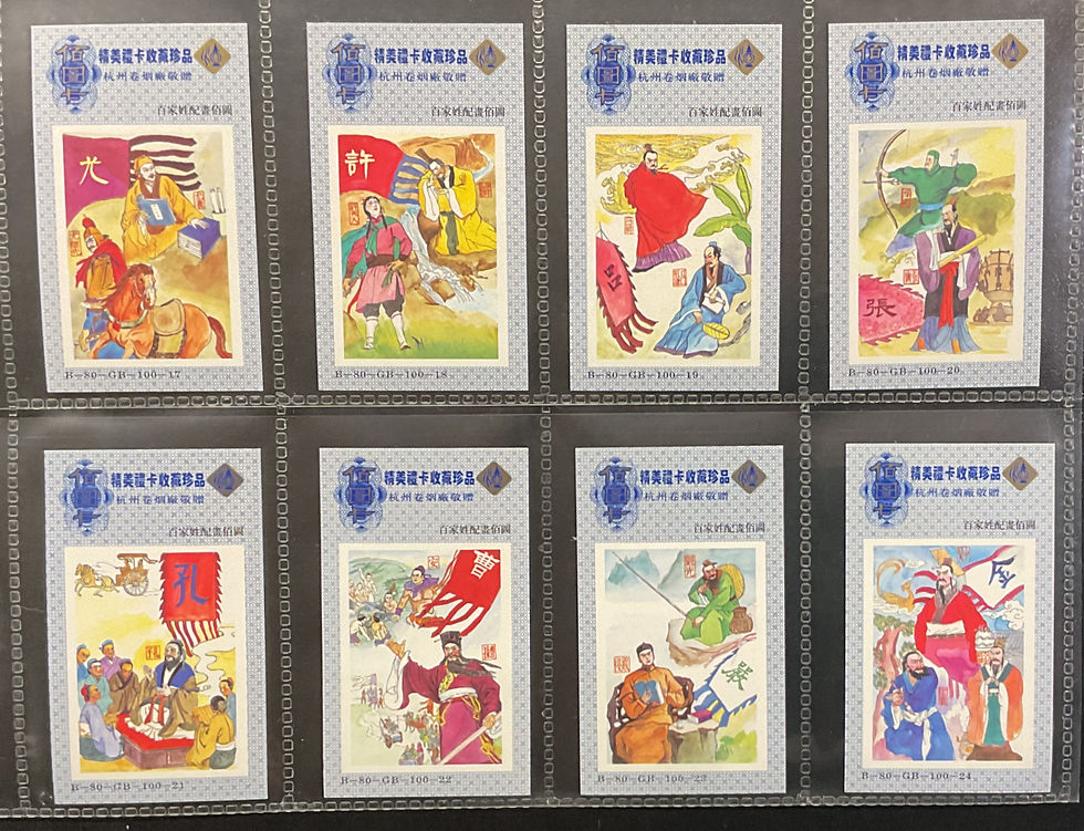 Thumbnail: Hangzhou Factory Book Of A Hundred Surnames Chinese Issue Cigarette Cards