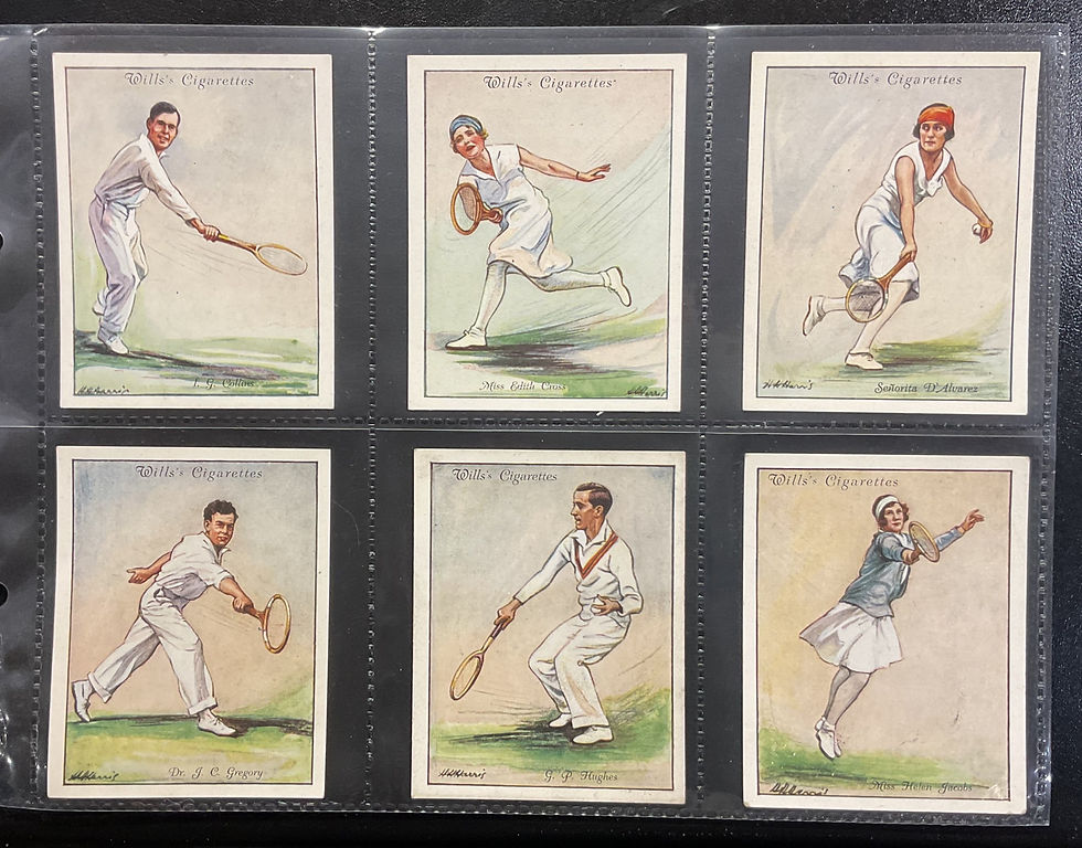 Thumbnail: Wills Lawn Tennis 1931 Cigarette Cards