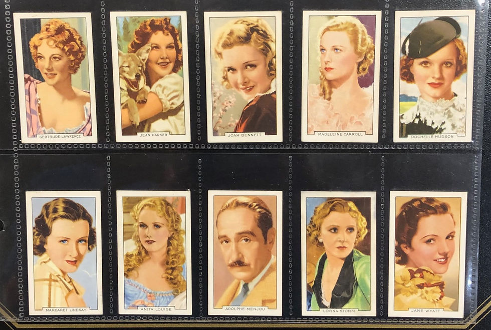 Thumbnail: Gallaher Portraits Of Famous Stars Cigarette Cards