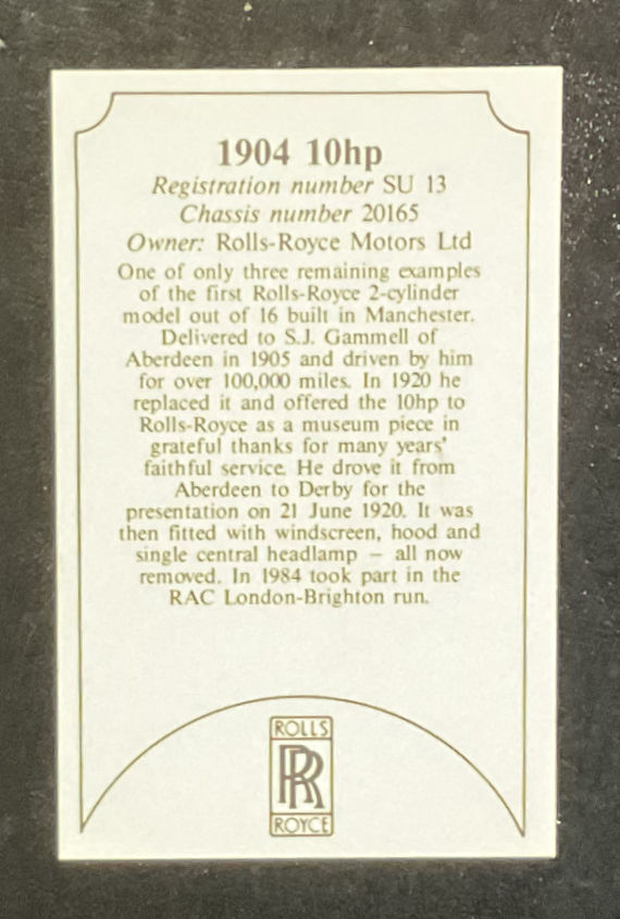 Thumbnail: Rolls Royce Rolls Royce Cars 1st Series Trade Cards