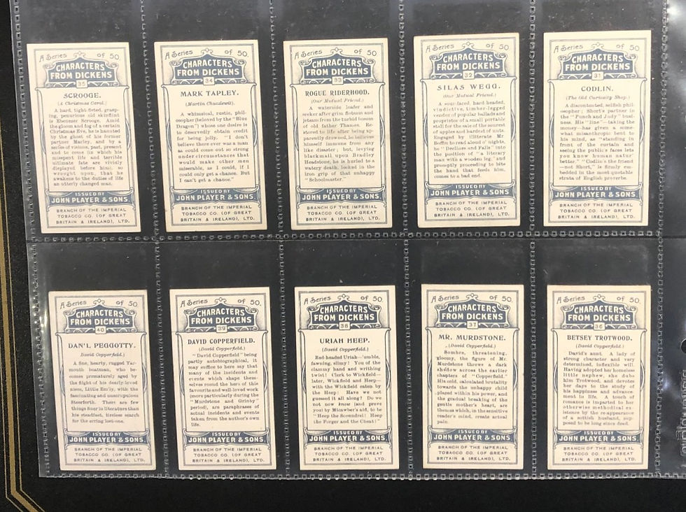 Thumbnail: Players Characters From Dickens Cigarette Cards