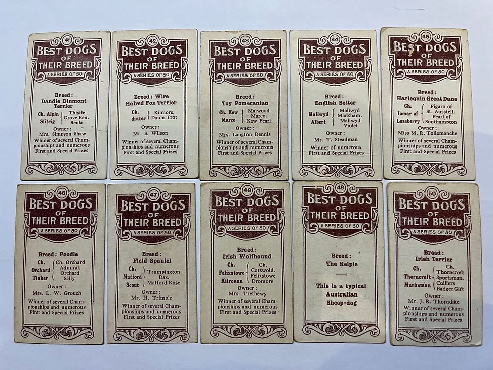 Thumbnail: British American Tobacco B.A.T Best Dogs OF Their Breeds Cigarette Cards