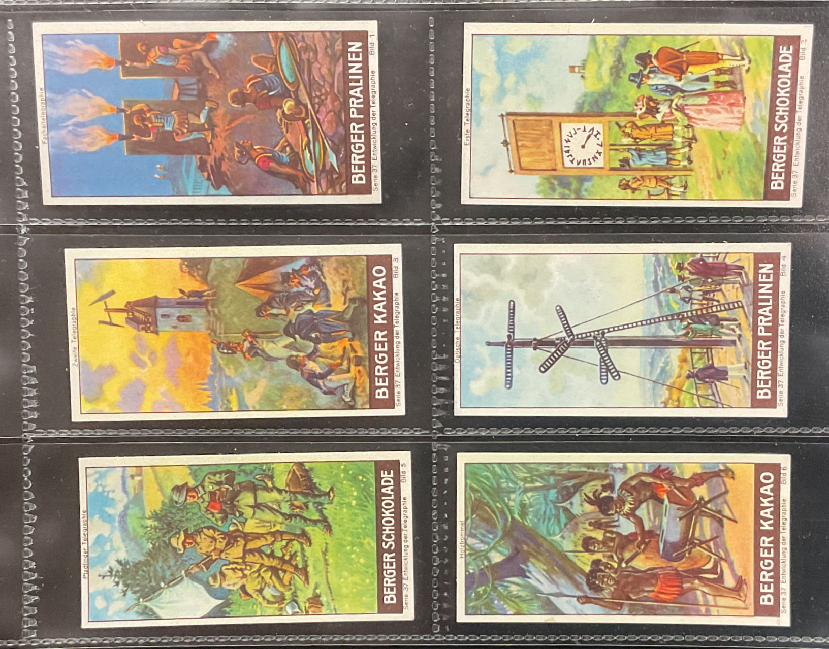 Robert Berger Development Of Telegraphy Series 37 German Issue Chocolate Cards