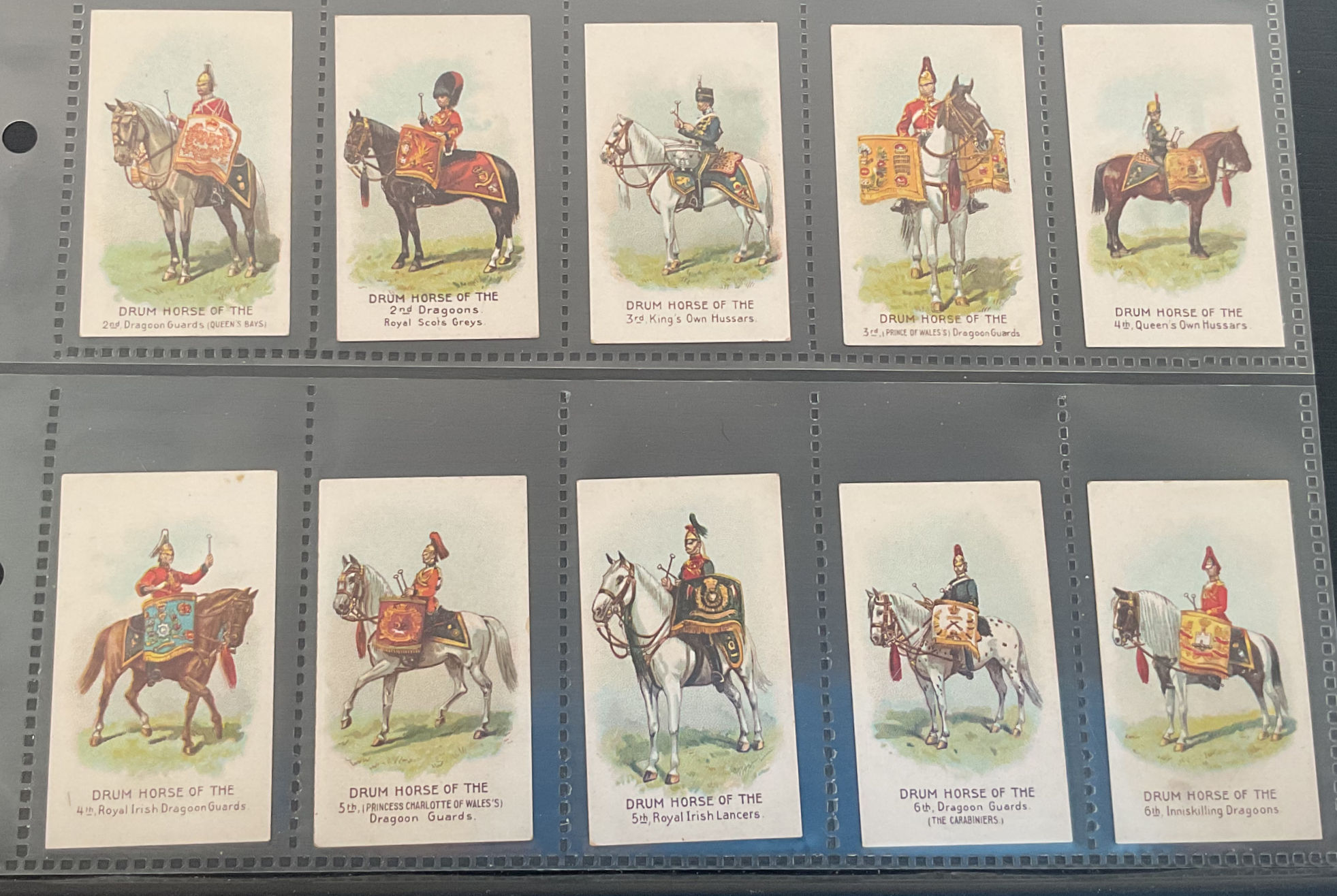 Wills United Services Drum Horses Cigarette Cards