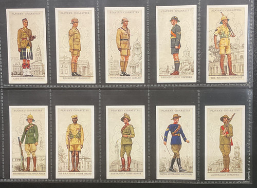 players cigarette cards military uniforms of the british empire overseas | 1938 | Military Cigarette Cards 7x 1938 Players Military Uniforms