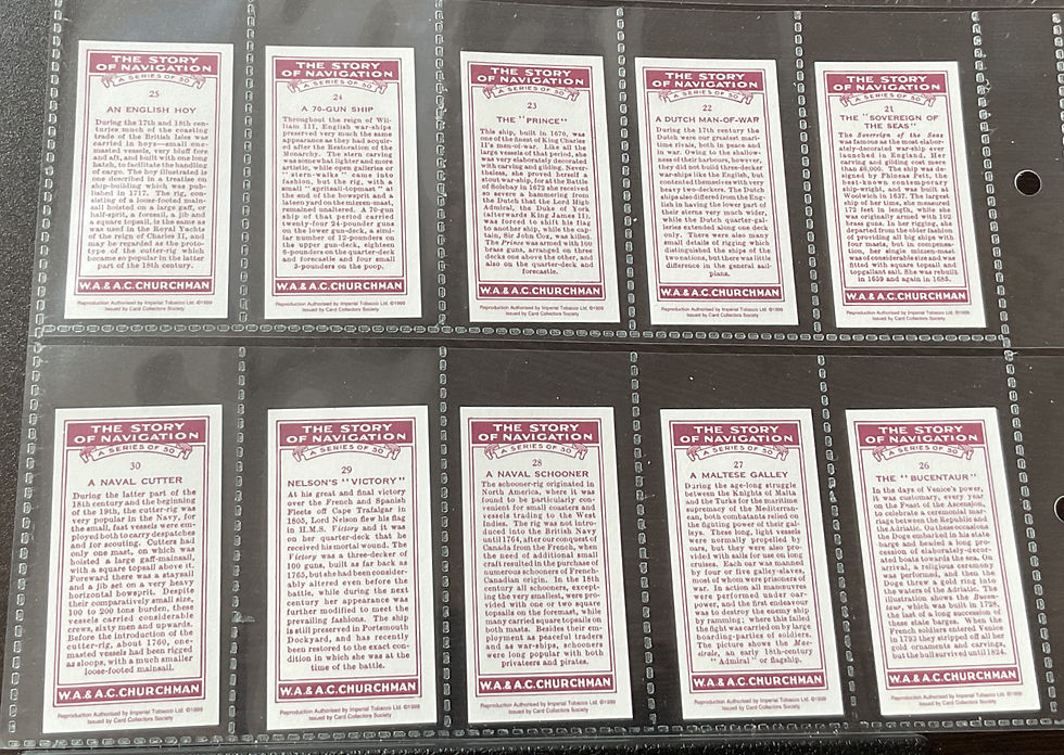 Thumbnail: Churchman The Story Of Navigation Reproduction Cigarette Cards