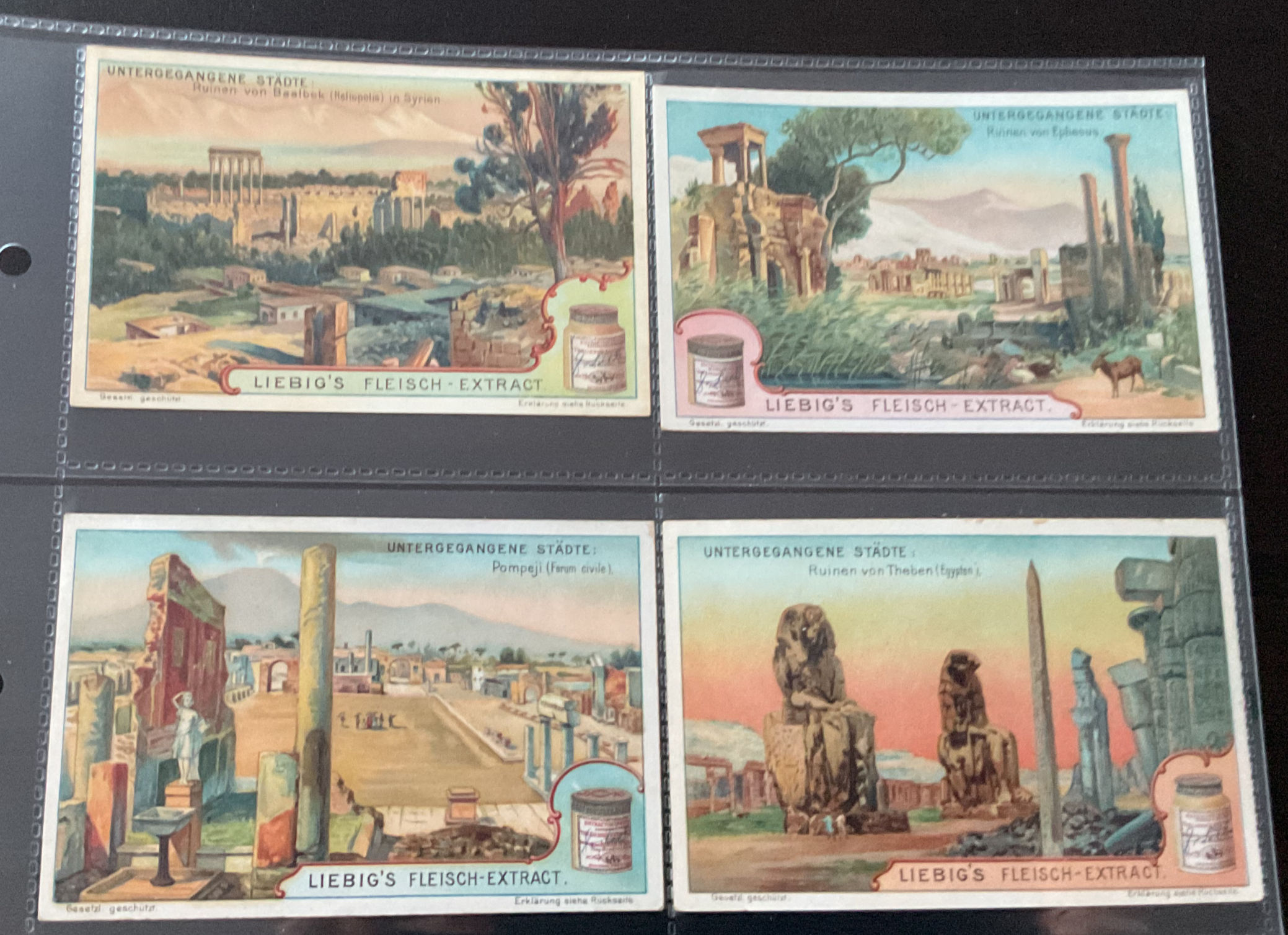 Liebig Vanished Cities S695 Trade Cards