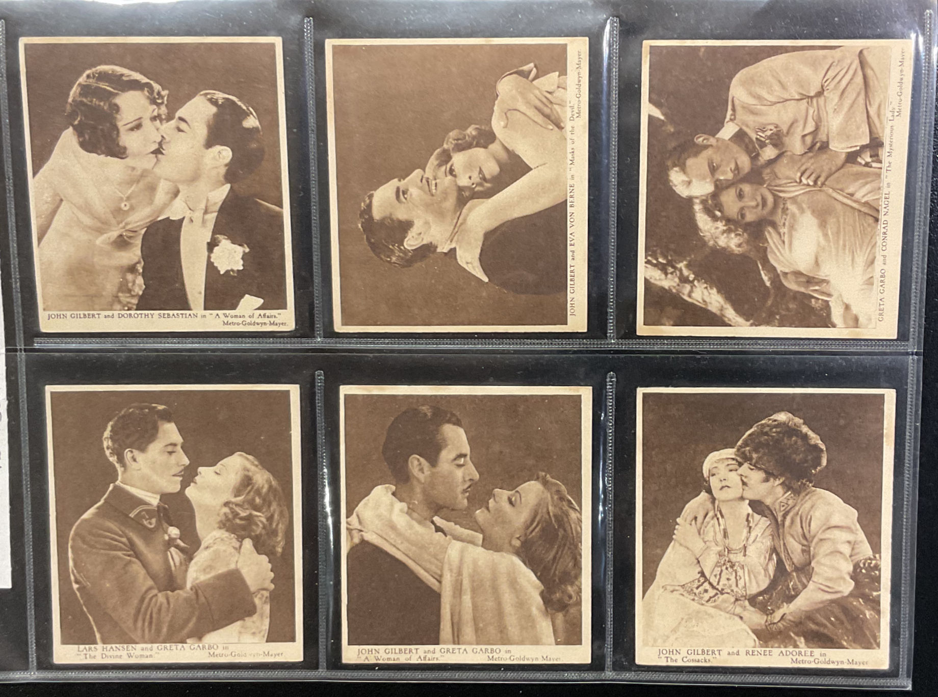 J. Wix Love Scenes From Films Second Series Cigarette Cards
