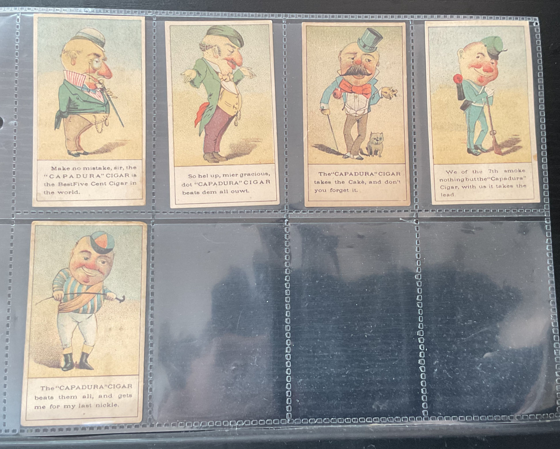 R C Brown Capadura Cartoon Characters Cigarette Cards