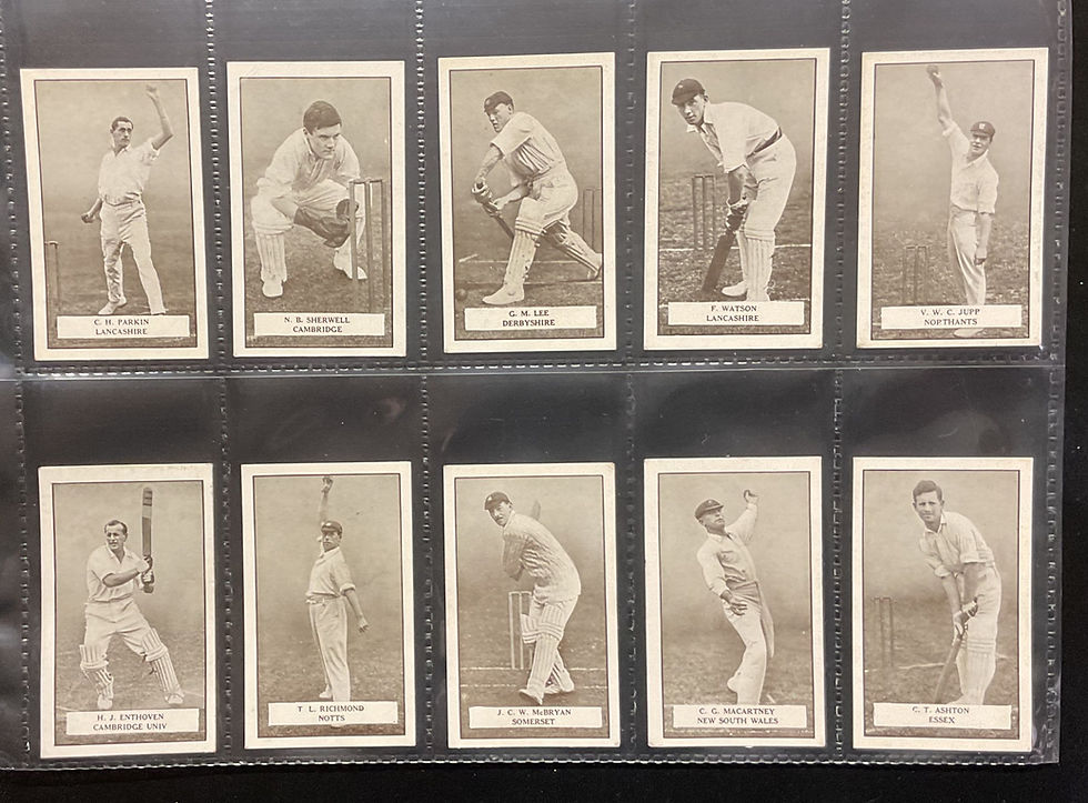 Thumbnail: Gallaher Famous Cricketers Cigarette Cards