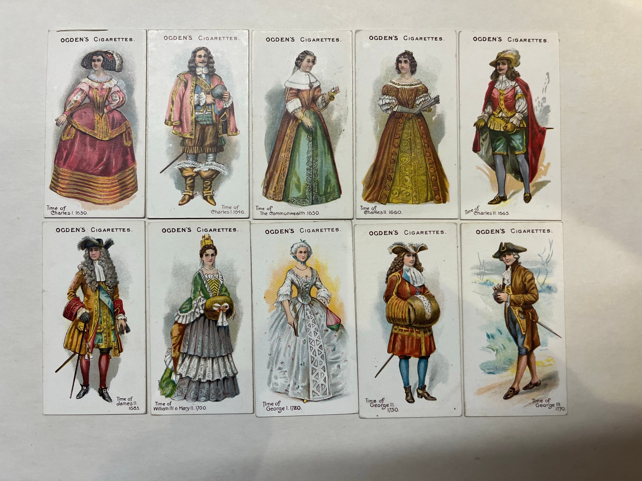 Ogdens British Costumes Cigarette Cards